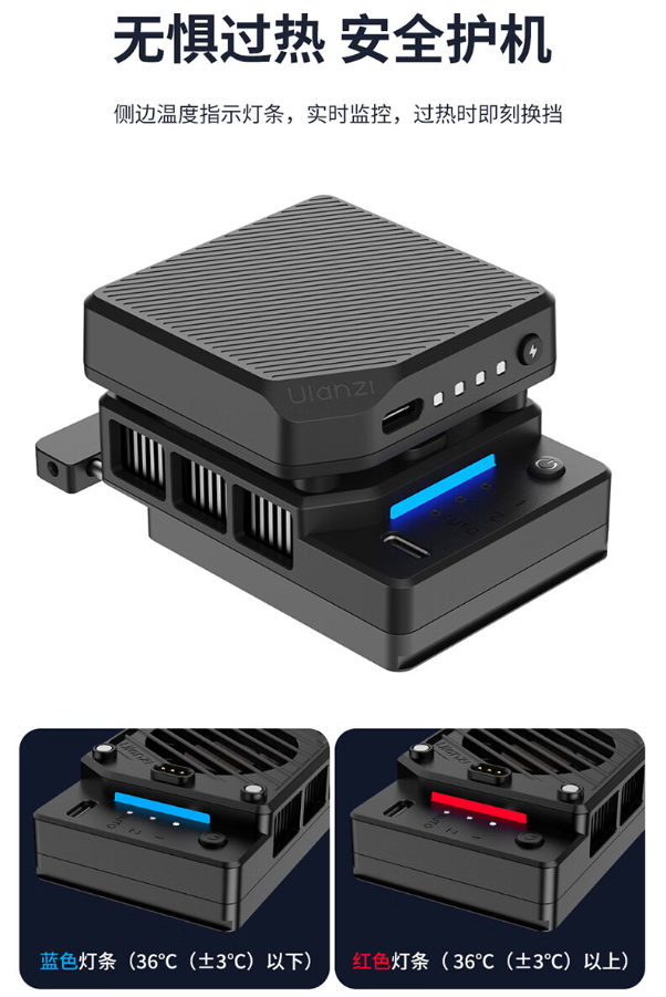 优篮子相机散热器二代 CU01 开售:半导体制冷片、过热提示灯条,149 元起