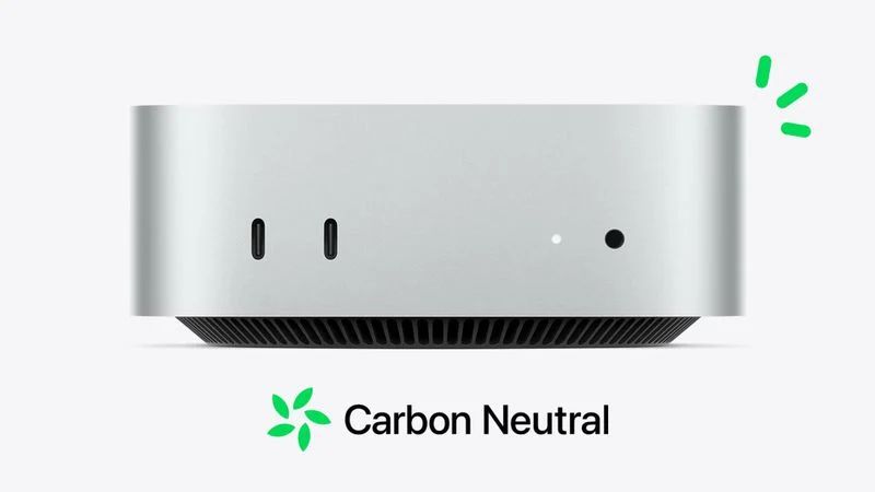 2024 款 Mac Mini 成苹果首款碳中和 Mac:碳足迹减少 80% 以上、包装完全采用纤维基材料