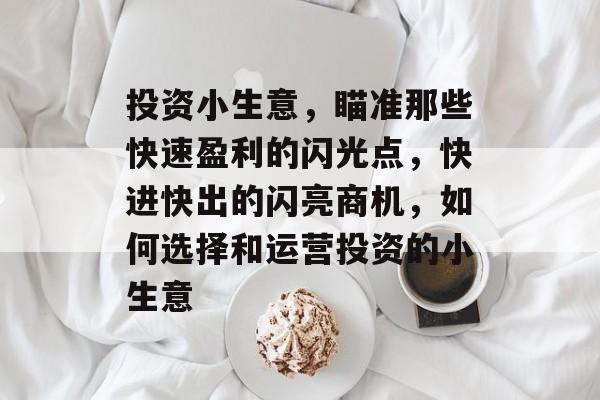 投资小生意,瞄准那些快速盈利的闪光点,快进快出的闪亮商机,如何选择和运营投资的小生意 投资小生意,瞄准那些快速盈利的闪光点,快进快出的闪亮商机,如何选择和运营投资的小生意