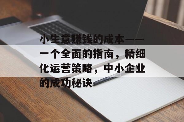 小生意赚钱的成本——一个全面的指南,精细化运营策略,中小企业的成功秘诀 小生意赚钱的成本——一个全面的指南,精细化运营策略,中小企业的成功秘诀