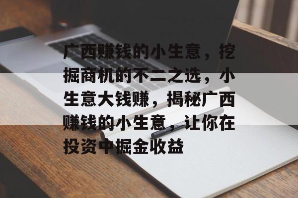 广西赚钱的小生意,挖掘商机的不二之选,小生意大钱赚,揭秘广西赚钱的小生意,让你在投资中掘金收益 广西赚钱的小生意,挖掘商机的不二之选,小生意大钱赚,揭秘广西赚钱的小生意,让你在投资中掘金收益