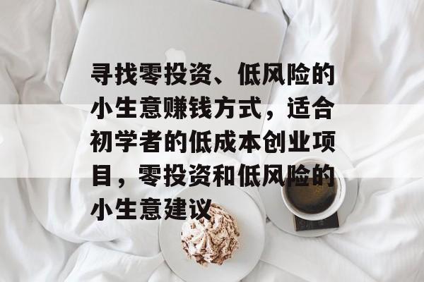 寻找零投资、低风险的小生意赚钱方式，适合初学者的低成本创业项目，零投资和低风险的小生意建议