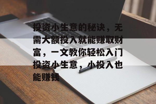 投资小生意的秘诀,无需大额投入就能赚取财富,一文教你轻松入门投资小生意,小投入也能赚钱 投资小生意的秘诀,无需大额投入就能赚取财富,一文教你轻松入门投资小生意,小投入也能赚钱