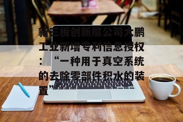 新三板创新层公司大鹏工业新增专利信息授权：“一种用于真空系统的去除零部件积水的装置”