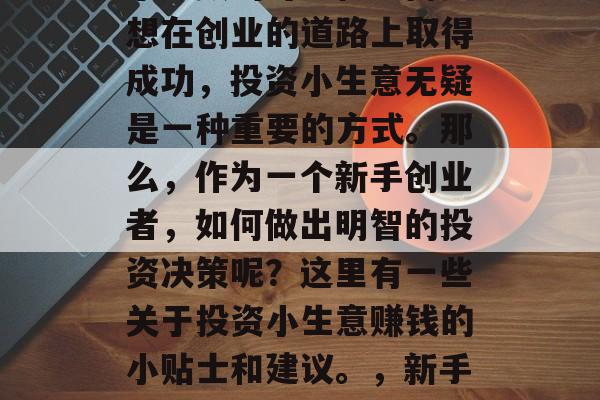 创业是一项伟大的选择，它为我们的生活带来了无数的可能性。而要想在创业的道路上取得成功，投资小生意无疑是一种重要的方式。那么，作为一个新手创业者，如何做出明智的投资决策呢？这里有一些关于投资小生意赚钱的小贴士和建议。，新手创业者如何做出明智的投资决策，投资小生意的方法与建议