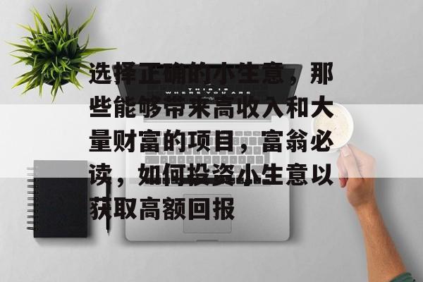 选择正确的小生意，那些能够带来高收入和大量财富的项目，富翁必读，如何投资小生意以获取高额回报