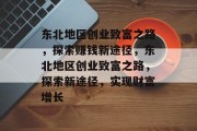 东北地区创业致富之路，探索赚钱新途径，东北地区创业致富之路，探索新途径，实现财富增长