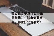 鞍山适合干点什么小生意赚钱？，鞍山创业宝典，哪些行业有潜力？