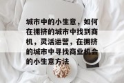城市中的小生意，如何在拥挤的城市中找到商机，灵活运营，在拥挤的城市中寻找商业机会的小生意方法