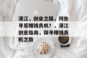 湛江，创业之路，何处寻觅赚钱良机？，湛江创业指南，探寻赚钱良机之路