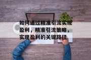 如何通过精准引流实现盈利，精准引流策略，实现盈利的关键路径