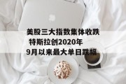 美股三大指数集体收跌 特斯拉创2020年9月以来最大单日跌幅