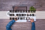 现在做什么小生意比较赚钱_现在做什么小生意赚钱不想打工了