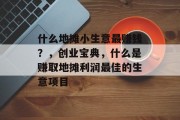 什么地摊小生意最赚钱？，创业宝典，什么是赚取地摊利润最佳的生意项目