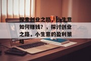 探索创业之路，小生意如何赚钱？，探讨创业之路，小生意的盈利策略