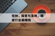 桂林，探索与发现，哪些行业最赚钱
