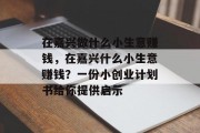在嘉兴做什么小生意赚钱，在嘉兴什么小生意赚钱？一份小创业计划书给你提供启示