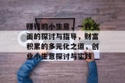 赚钱的小生意，一种全面的探讨与指导，财富积累的多元化之道，创业小生意探讨与实践
