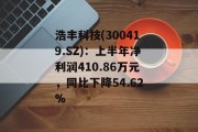 浩丰科技(300419.SZ)：上半年净利润410.86万元，同比下降54.62%