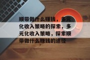 顺带做什么赚钱，多元化收入策略的探索，多元化收入策略，探索顺带做什么赚钱的途径