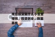 现在投资做什么小生意赚钱，投资创业，致富商机