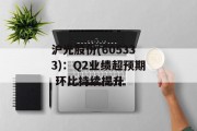 沪光股份(605333)：Q2业绩超预期 环比持续提升