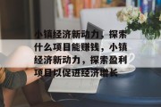 小镇经济新动力，探索什么项目能赚钱，小镇经济新动力，探索盈利项目以促进经济增长