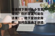 宿舍楼下做什么小生意赚钱？你的答案可能在这里！，地下室创业商机，如何在宿舍下创造财富