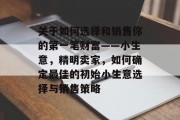 关于如何选择和销售你的第一笔财富——小生意，精明卖家，如何确定最佳的初始小生意选择与销售策略