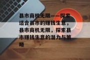 县市商机无限——探索适合县市的赚钱生意，县市商机无限，探索县市赚钱生意的潜力与策略