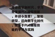 走进数字新时代，学习并掌握PLC编程技能，开创小生意！，智能转型，迈向数字化时代，投身于PLC编程技能的学习与实践