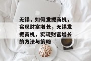 无锡，如何发掘商机，实现财富增长，无锡发掘商机，实现财富增长的方法与策略