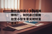 做什么投资小生意摆摊赚钱？，如何通过摆摊经营小型生意实现财富增长？