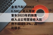 金龙汽车(600686.SH)：无人驾驶客车2023年的销售收入占公司营业收入比例不超过0.3%，占比极小