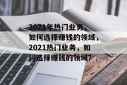 2021年热门业务，如何选择赚钱的领域，2021热门业务，如何选择赚钱的领域？