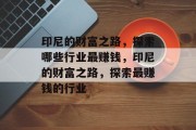 印尼的财富之路，探索哪些行业最赚钱，印尼的财富之路，探索最赚钱的行业