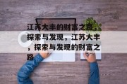 江苏大丰的财富之路，探索与发现，江苏大丰，探索与发现的财富之路