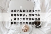 逸致汽车如何通过小生意赚取利润，逸致汽车，凭借小型生意实现盈利的小型汽车品牌故事