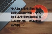 个人加工小生意的盈利前景与风险分析，个人加工小生意的盈利前景与风险分析，以某类制品为例