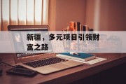新疆，多元项目引领财富之路