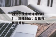 创业小生意地摊赚钱吗？，地摊创业，金钱与机遇并存