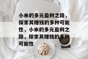 小米的多元盈利之路，探索其赚钱的多种可能性，小米的多元盈利之路，探索其赚钱的多种可能性