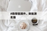 A股探低回升，新能源走强