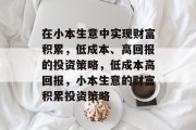在小本生意中实现财富积累，低成本、高回报的投资策略，低成本高回报，小本生意的财富积累投资策略