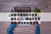 入门级创业项目——适合新手赚钱的小生意，新手入门，赚钱小生意推荐-适合的创业项目