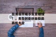在青岛干啥小生意赚钱？，青岛创业创业投资商机大全