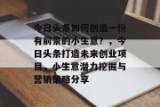 今日头条如何创造一份有前景的小生意？，今日头条打造未来创业项目，小生意潜力挖掘与营销策略分享