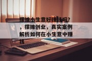 摆摊小生意好赚钱吗？，摆摊创业，真实案例解析如何在小生意中赚钱