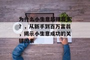 为什么小生意越赚越多？，从新手到百万富翁，揭示小生意成功的关键因素