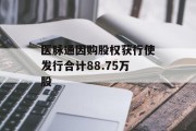 医脉通因购股权获行使发行合计88.75万股